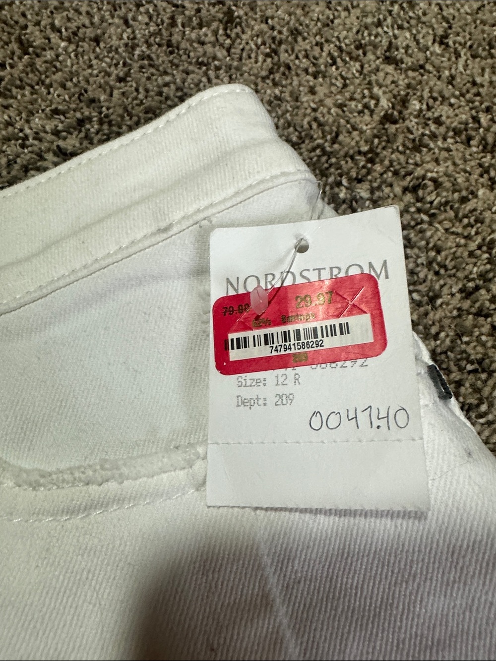 Kut from the Kloth White Denim Mini Skirt with Front Pockets - Picture 3 of 10